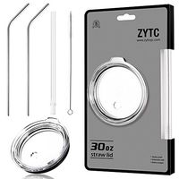 5 Piece Set Spill Proof Lid and Straw for 30 oz Yeti Rambler,Ozark Trail Cup and More Stainless Steel Mugs