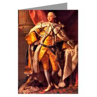 12 Vintage Notecards Set, Portrait of King George III Known for the American Revolution and Being "Quite Mad"