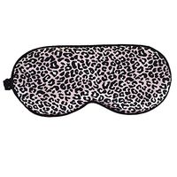 Aisa Women Girl Leopard Print Stylish Sleeping Mask Elastic Strap Silky Invertible Travel Eye Blindfold Pink