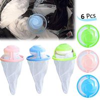 Beedool 6 pcs Reusable Washing Machine Floating Lint Mesh Bag Hair Filter Net Pouch, Hair Ball Filter Washer Lint Trap
