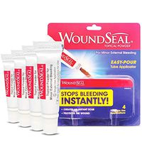 WoundSeal Powder - Wound Care First Aid for Cuts, Scrapes and Abrasions - Stops Bleeding in Seconds Without Stitches or Bandages - Safe and Effective for People of All Ages and Pets