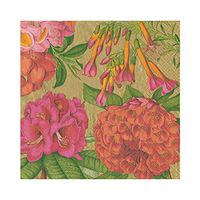Caspari Jefferson's Garden Study Paper Luncheon Napkins in Gold - 20 Per Package