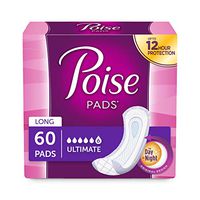 Poise Ultimate Absorbency Long Pads, 60 Count