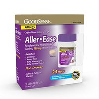 GoodSense Aller-Ease Fexofenadine Hydrochloride Tablets, 180 mg, 30 Count Allergy Pills for Allergy Relief