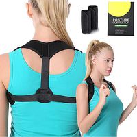 Posture Corrector for Women & Men, Posture Brace Relieve and fix Pain for Upper Back, Shoulder, and Neck, Clavicle Support Brace Trains Your Back Muscles to Prevent Slouching & Hunching (Black)