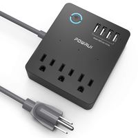 Smart Power Strip WiFi Surge Protector Mini with 3 Smart Outlets Controlled Individually and 3 USB, No Hub Required, Work with Alexa, Google Home, 5ft Cord, 10A,