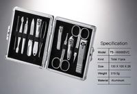 777 Three Seven Nail Clippers Kits Files Set DS-16000 Silver With Case free shipping