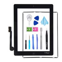 T Phael Black Screen Replacement for iPad 3 A1416 A1430 A1403,iPad3 Touch Screen Digitizer Front Glass Assembly -Includes Home Button +Camera Holder+ PreInstalled Adhesive +Tools Kit