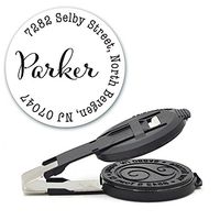 Custom Monogram Address Embosser - Personalized Round Seal - Insert Only - Style EM033