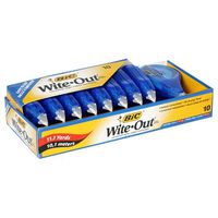 BIC Correction Tape, White, 10 Tapes (3 Packages of 10 Tapes)