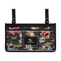 Wheelchair Side Bag - Arm Rest Pouch - Wheel Chair Accessories Organizers - Fits Walkers, Rollators, Scooters (Japanese Koi)