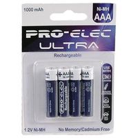 Pro-Elec AAA NiMH 1000mAh Rechargeable Batteries 4-pack