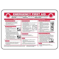 SN-7Hx10W-VAD-TED-EMERGENCY First AID IN7" H x 10" W Vinyl Duroshield Topcoat