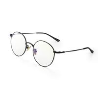 Aroncent Vintage Round Blue Light Blocking Computer Glasses Anti Eye Fatigue with Transparent Lens