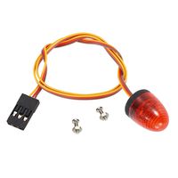 LAFEINA 5 Modes Ultra Bright LED Lights Rotating Flashing Police Lamp for 1/8 1/10 RC Mode Crawler Truck Short Course Car CC01 D90 SCX10 4WD (Red)