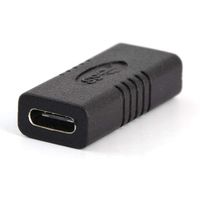 FireFold USB C 3.1 Female to Female Adapter - Female to Female Coupler for Connecting Two USB Male Ends - Black