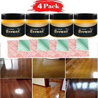 Chocity Wood Seasoning Beeswax, 4 Pack Natural Beeswax Furniture Nursing Polishing Waterproof Wear-Resistant Wax, Wood Seasoning Beewax Furniture Care Clean, Restore Luster of Furniture (4)
