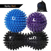 Massage Ball Set Pain Relief Back Roller Spiky Massage Lacrosse Balls for Plantar Fasciitis, Myofascial Release, Trigger Point Therapy and Deep Tissue (3 Packs)
