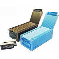2 Boxes Moon Combo Rice + Mix FLAXED Tobacco Rolling Papers 70 * 36mm 5000 Leaves 100 booklets