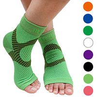 BLITZU Plantar Fasciitis Socks with Arch Support, Foot Care Compression Sleeve, Eases Swelling & Heel Spurs, Ankle Brace Support, Relieve Pain Fast Green L-XL