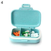 WillowswayW Portable 3/6 Slots Pill Box Moisture-Proof Medicine Storage Case Travel Drug Organizer
