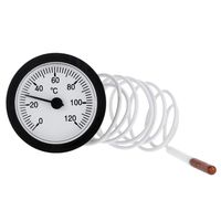Anhui Dial Thermometer Capillary Temature Gauge 0-120℃ Water & Oil with 1m Sensor