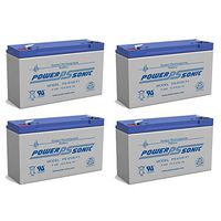 Power Sonic PS-6100 6V 12AH UPS Battery for NCR LCR6V10PA - 4 Pack