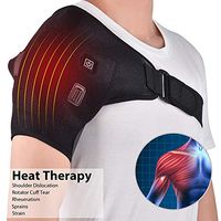 AKBQ Heated Shoulder Support Electric Heat Therapy Brace Pain Relief Back Support Belt Dislocated Shoulders Rehabilitation