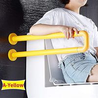ASDFGH Toilet Safety Rail Elderly Disabled Handrail Stainless Steel Handrail Wall Mounted Bathroom Support Rails Grab Bar (Color : A Yellow)