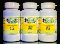 Iron 28mg, Made in USA - 180 (3x60) Tablets