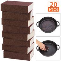 20pcs Magic Emery Sponge Brush Eraser Cleaner Kitchen Rust Cleaning Tool, 4 x 2.75 x 1 inch Magic Emery Brush Eraser for Rust Quickly Cleans