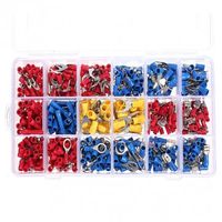520pcs Insulated Terminals Crimp Connector Butt Spade Ring Fork Set