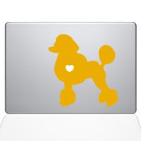 The Decal Guru I Love My Poodle Decal Vinyl Sticker, 13" MacBook Pro (2015 & Older Models), Yellow (1474-MAC-13P-SY)