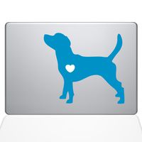 The Decal Guru I Love My Beagle Decal Vinyl Sticker, 13" MacBook Pro (2016 & Newer Models), Light Blue (1486-MAC-13X-LB)