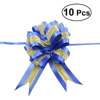 ULTNICE 10pcs Bowknot Gift Bows Ribbon Wrapping Tie Ribbon Bow for Party (Navy Blue)