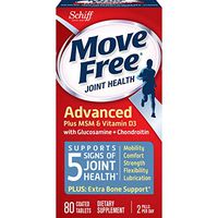 Glucosamine and Chondroitin Plus MSM & D3 Advanced Joint Health Supplement Tablets, Move Free (80 count in a bottle), Supports Mobility, Comfort, Strength, Flexibility and Lubrication