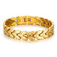 JAJAFOOK Mens Magnetic Stainless Steel Bracelet with High Power Magnets for Pain Relief