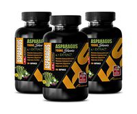 Blood Pressure lowering Supplement - Asparagus Young Shoots 4:1 Extract 600 MG - Digestion Pills - 3 Bottles 300 Capsules
