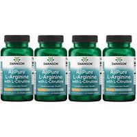 Swanson Amino Acid Ajipure L-Arginine with L-Citrulline 60 Veg Capsules (4 Pack)