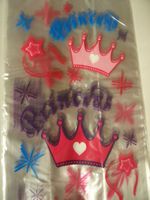 Cello Loot Bags and Ties ~ 25 Count (Princess & Tiara)