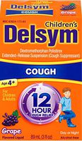 Delsym Children's Cough Suppressant Liquid, Grape Flavor, 3 Ounce (Pack of 7)