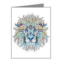 Note Card Patterned Lion Head