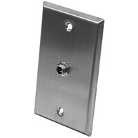 Seismic Audio SA-PLATE22 Stainless Steel Wall Plate with One 1/4-Inch TRS Stereo Jack