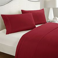 Egyptian Comfort 1800 Count Hotel Quality Deep Pocket Bed Sheet Set Twin/Burgundy