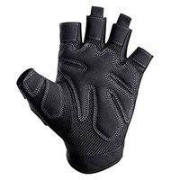 CML Home Fitness Sports Gloves Fitness Dance Training Sports Protective Gear Men and Women Half Finger Gloves Black (Pair) (Size : M)