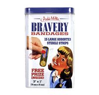 Archie McPhee Bravery Bandages - First Aid in A Tin - Plasters/Band Aids