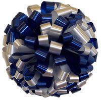 White Navy Blue Car Bows