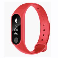 AutumnFall Clearance Sale!!M2 Sports Pedometer Smart Bracelet Heart Rate Bluetooth 4.0 Smart Watch (Red)