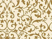 Gold & Ivory Florentine Print Design Gift Grade Tissue Paper Sheets - 15" x 20" Choose Package Amount (48)
