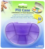 Multi-Day VitaCarry 8 Compartment Pill Box Holds Up To 60 Pills (Assorted color)